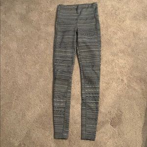 athleta grey stripey leggings